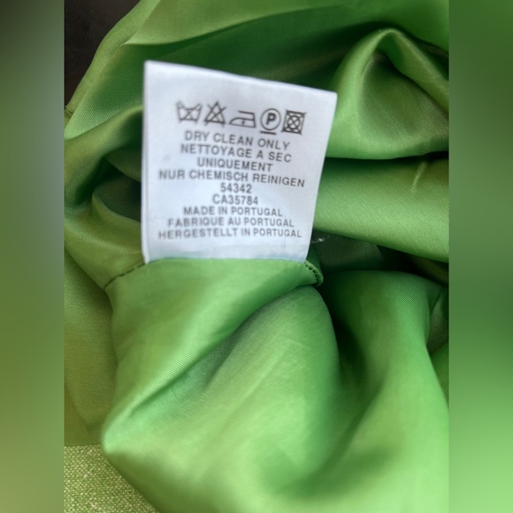 Precis Petite Designer Blazer Career Collared Jacket Women's Wool Green 10P / 8P - Picture 2 of 10
